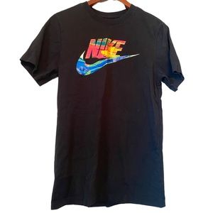 Nike Black With Colorful Emblem Short Sleeved T-shirt